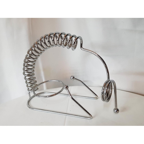 800 - Retro White Metal Tableware, Large Twin Handle with Floral Pattern (35 x 50cm) Wine Holder and Silve... 