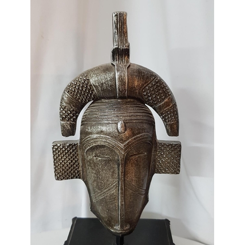 802 - African (Kenya) Trio Sculptures Masks The Kirlier Collection Austin 2000 Marked Signed by A. Daniel ... 