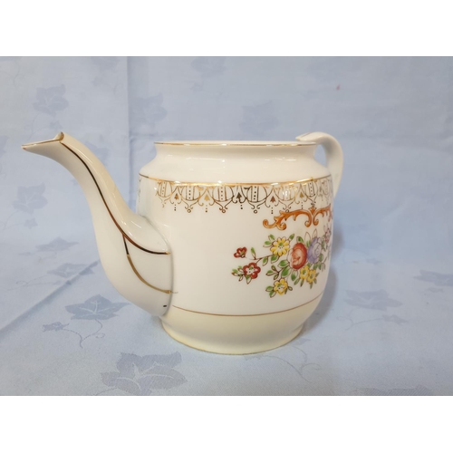 807 - Limoges Style Retro Porcelain Dish with handles and Japanese Porcelain Tea Pot (No Lids) Together wi... 