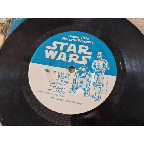 1 - Star Wars 24-Page Read-Along Book and 33 RPM Vinyl Record, Together with 'Longman Movie World' Easy ... 