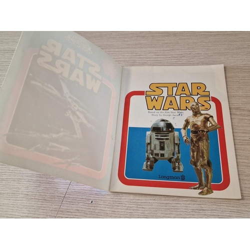 1 - Star Wars 24-Page Read-Along Book and 33 RPM Vinyl Record, Together with 'Longman Movie World' Easy ... 