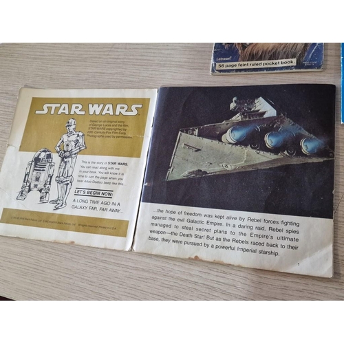 1 - Star Wars 24-Page Read-Along Book and 33 RPM Vinyl Record, Together with 'Longman Movie World' Easy ... 