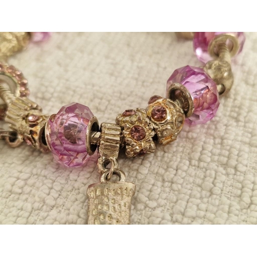 268 - Pandora Style Bracelet with Qty of Decorative Charms