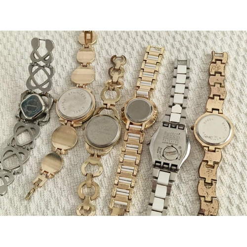 339 - Collection of Ladies Fashion Watches Incl. Swatch, Sekonda and Others (A/F and Un-Tested), (6)