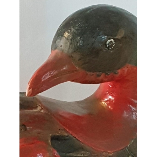 152 - Vintage Hand Made / Hand Painted Wooden Duck Sculpture, Approx 20 x 22cm