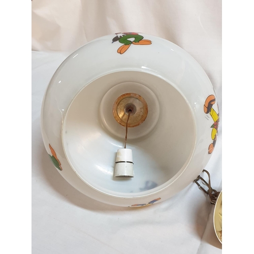 232 - Vintage 1960's - 1970's Era Dsney Themed Ceiling Lamp, Featuring Mickey Mouse, Donald Suck, Pluto an... 