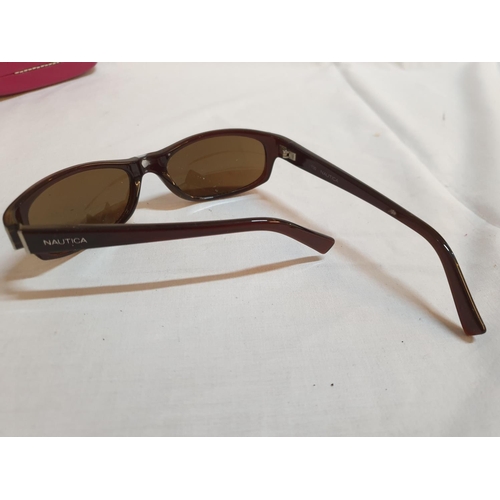 234 - Ladies Brown Frames Lenses, Sunglasses by Nautica 130 Big Sur with Case