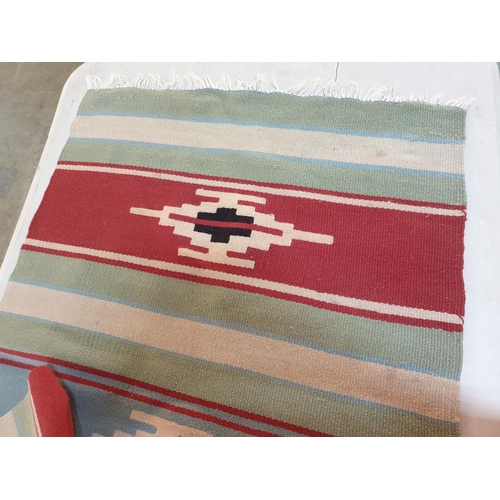 240 - Hand Woven Woolen Rug / Runner (Approx 65 x 180cm) and Woolen Rug (Approx 180 x 120cm)