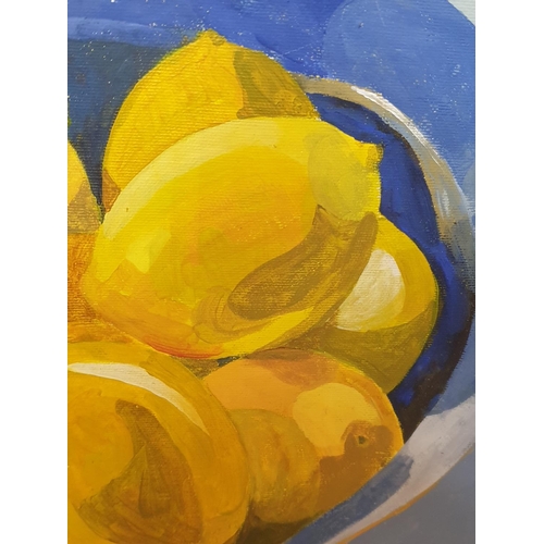 244 - Acrylic on Canvas Painting Oranges / Lemons