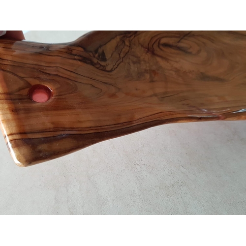 292 - Hand Made Sushi Dish (Olive Tree/Resin), (41 x 15cm)