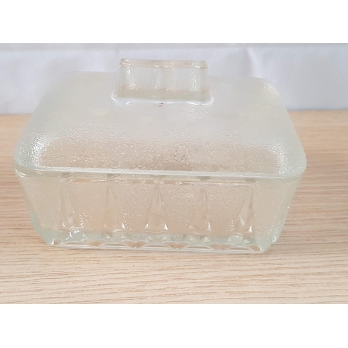 521 - Retro Glass Tableware Butter Dish 