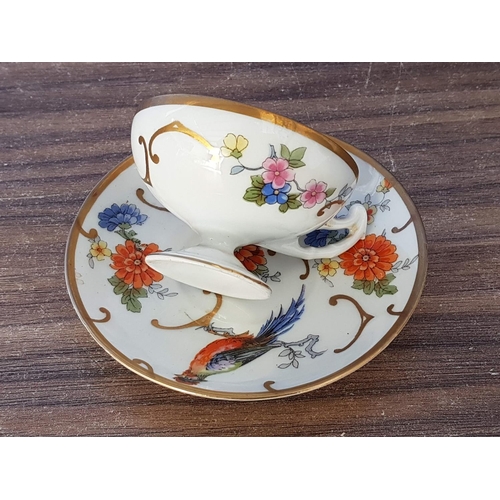 579 - Beyer & Bock Porcelain Coffee Cup with Saucer Together with Chinese Pattern and Large Trinket Box wi... 