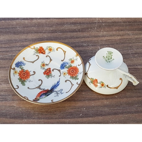 579 - Beyer & Bock Porcelain Coffee Cup with Saucer Together with Chinese Pattern and Large Trinket Box wi... 