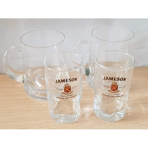 581 - Assorted Collection of Vintage and Retro Glasses Together with 2 x Large Glass Beer Steins and 2 x 