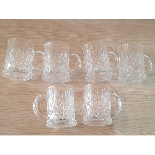 162 - Set of 6 x Crystal Beer Steins