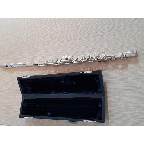 213 - Trevor J. James TJ10 XII 20351 Student Flute in Purple Liner Wooden Case in Black Colour