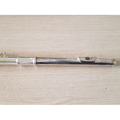 213 - Trevor J. James TJ10 XII 20351 Student Flute in Purple Liner Wooden Case in Black Colour