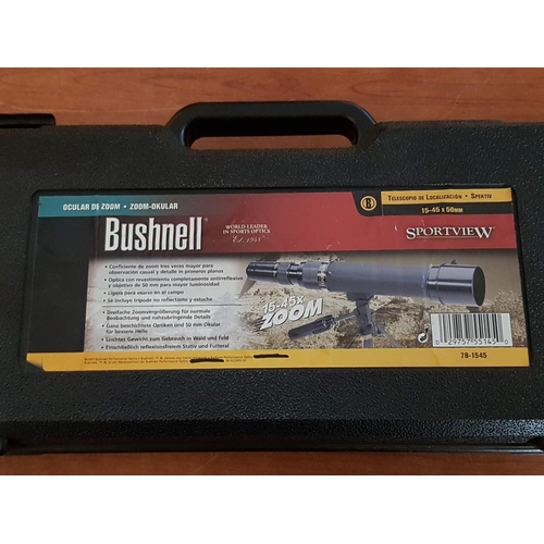 290 - Bushnell Sportview 15-45 x 50mm Zoom - Okular with Tripod with Case