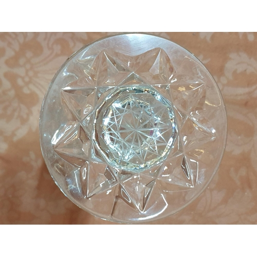 343 - Bohemia Style Heavy Deep Cut Crystal Vase (H:25cm)