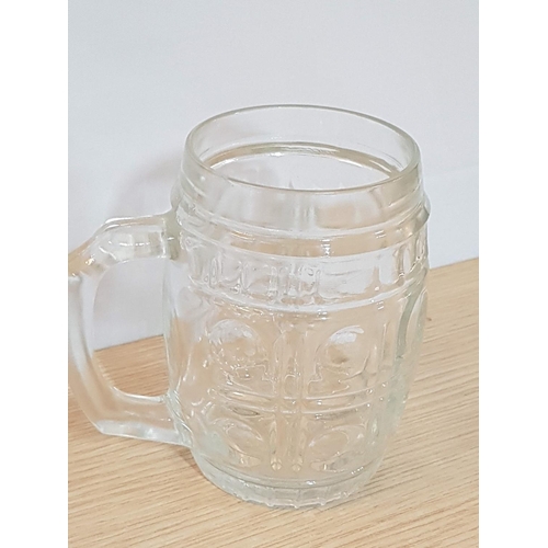 400 - Collection of 6 x Big and 1 x Small Traditional Glass Beer Mugs, Also Known as Dimpled Beer Tankard