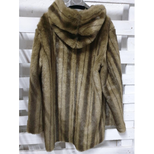 220 - Dennis Basso Faux Fur Reversible Designer Jacket