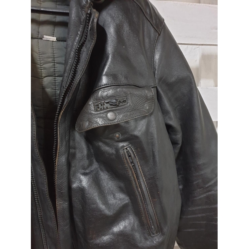 230 - Vintage Frank Thomas Heavy Leather Bikers Jacket