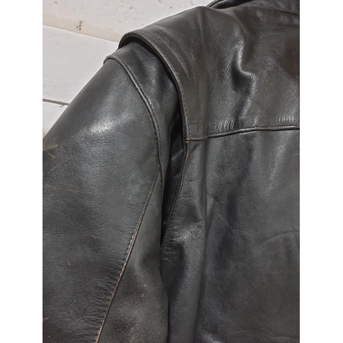 230 - Vintage Frank Thomas Heavy Leather Bikers Jacket