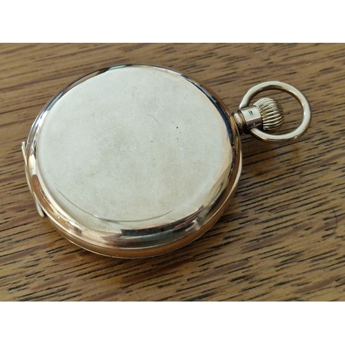 115 - Vintage 9ct Gold Benson Open Face Pocket Watch, Manual Wind Adjustable Movement, Swiss Made, 17 Jewe... 