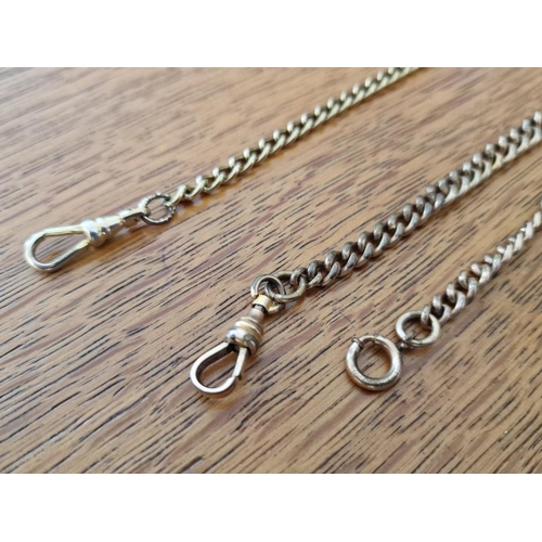 116 - 2 x Rolled Gold / Gold Plated Albert / Pocket Watch Chains, (2)