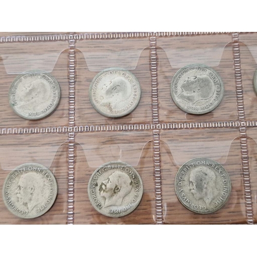 124 - British Coin Collection. Set of Silver Sixpence Coins, Consecutive Date Run from 1906 to 1946, (41 Y... 