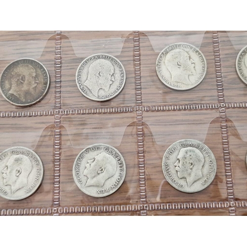 124 - British Coin Collection. Set of Silver Sixpence Coins, Consecutive Date Run from 1906 to 1946, (41 Y... 