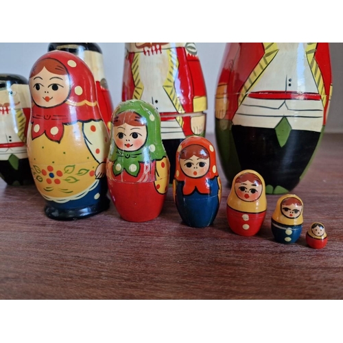 29 - 2 x Russian Matryoshka (Russian Doll Sets), One 8-Piece, One 6-Piece (a/f), (2)