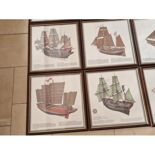 192 - Set / Collection of 20 x Framed Boat Pictures by 'Uwe Jarchow / Andres', (Approx. 30 x 30cm), (20)