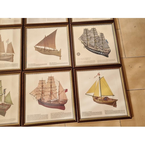 192 - Set / Collection of 20 x Framed Boat Pictures by 'Uwe Jarchow / Andres', (Approx. 30 x 30cm), (20)