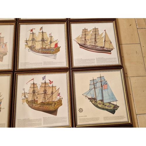 192 - Set / Collection of 20 x Framed Boat Pictures by 'Uwe Jarchow / Andres', (Approx. 30 x 30cm), (20)