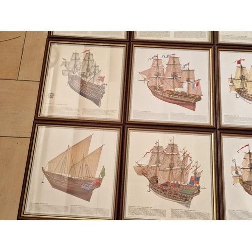 192 - Set / Collection of 20 x Framed Boat Pictures by 'Uwe Jarchow / Andres', (Approx. 30 x 30cm), (20)