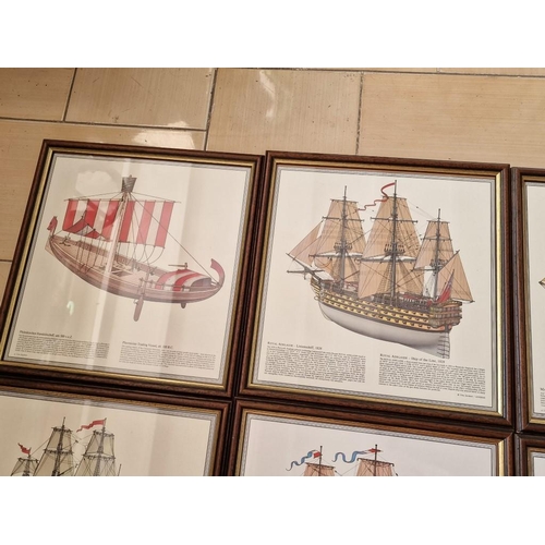 192 - Set / Collection of 20 x Framed Boat Pictures by 'Uwe Jarchow / Andres', (Approx. 30 x 30cm), (20)