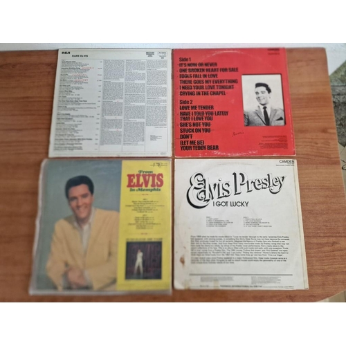 38 - Collection of 4 x Elvis Presley LP Vinyl Records; Rare Elvis, It's Now or Never, I Got Lucky and Fro... 