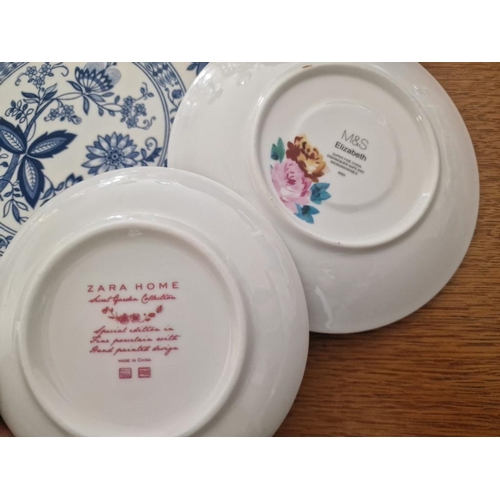 200 - Collection of Plates; Spode Blue Room Collection, Royal Albert Shakespeares Flowers, M&S, Zara and 2... 