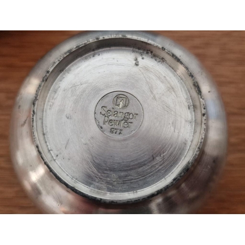 204 - Selangor Pewter Milk Jug and Lidded Sugar Bowl, with Original Boxes, Together with Crystal Ice Bucke... 