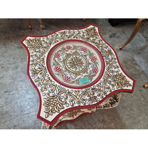 217 - Hand Made Special Shisha / Hookah Inhale Table, Highly Decorated, (Approx. 40 x 40 x 70cm)