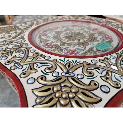 217 - Hand Made Special Shisha / Hookah Inhale Table, Highly Decorated, (Approx. 40 x 40 x 70cm)