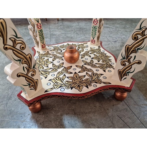 217 - Hand Made Special Shisha / Hookah Inhale Table, Highly Decorated, (Approx. 40 x 40 x 70cm)