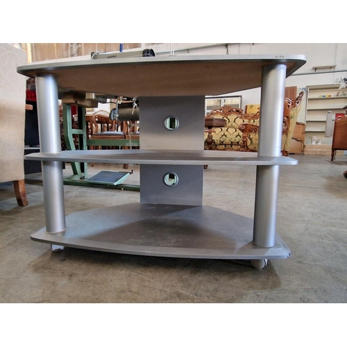 267 - Light Grey 3-Tier TV Unit