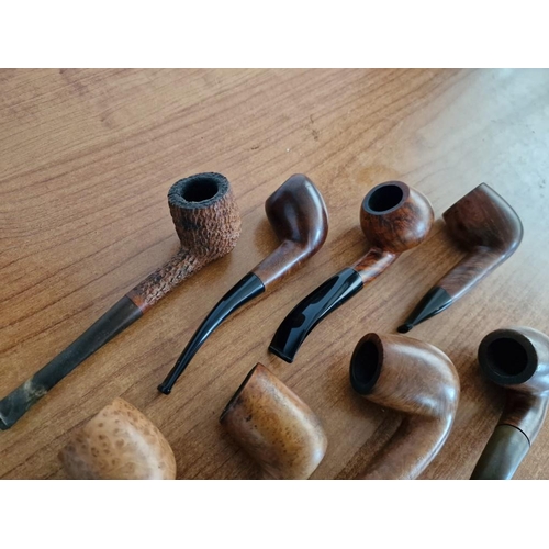 135 - Collection of 8 x Assorted Vintage Smoking Pipes (see multiple images for makers), (8)