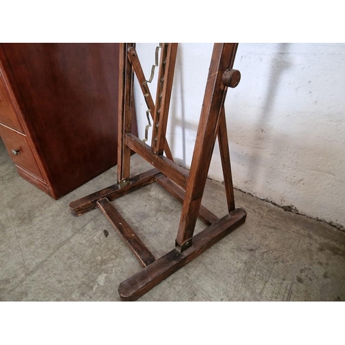 349 - Large Floor Standing Wooden Artists Easel