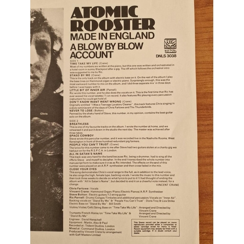 142 - Atomic Rooster 'Made in England' Vinyl Record / LP in Green Denim Sleeve (DNLS.3038. Circa 1972)