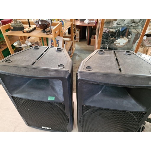 362 - Pair of Large KODA Speakers, (Approx. 44 x 35 x 69cm Overall) Together with Wall Brackets (Untested)