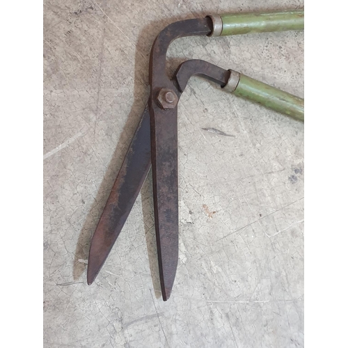 240 - Garden Tools; Long Handled Shears and Hoe Together with 3 x Threaded Bars (Approx. L:88cm x Ø:0.5cm ... 