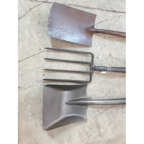 239 - Garden Tools; Fork, Spade and Shovel